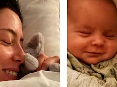 "Ya sonríe como vos": Sarkany presentó en redes a su nieto a un mes de la muerte de su hija Sofía