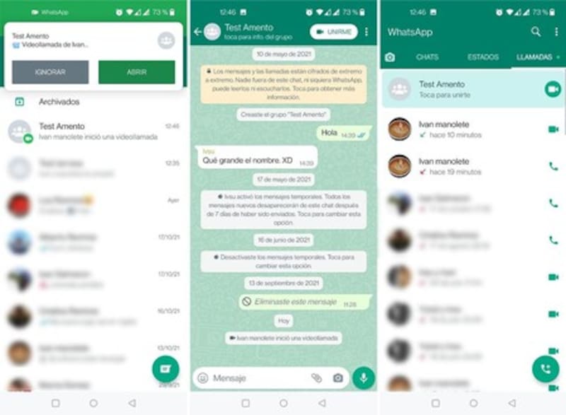 Cambios en las videollamadas grupales.