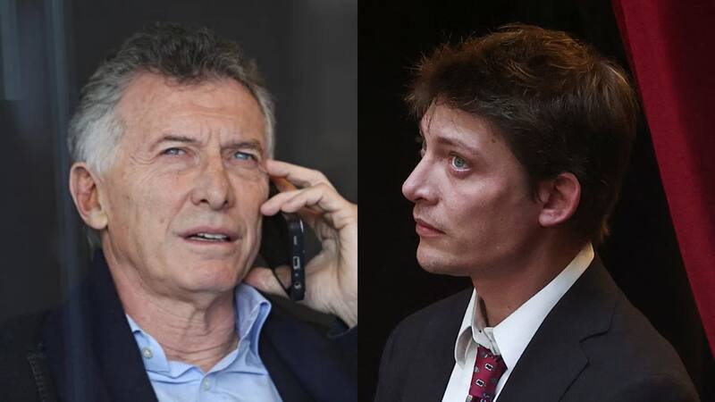 Mauricio Macri y Santiago Caputo, el asesor del Presidente.