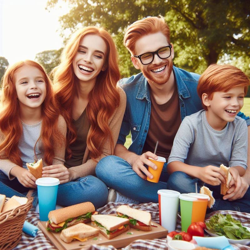 Familia de pelirrojos. Fuente: Bing AI.