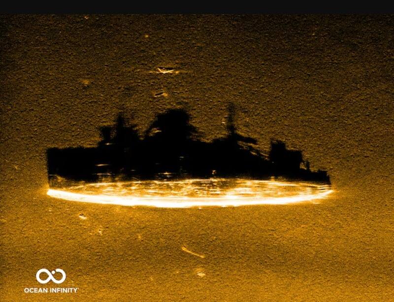 Restos del USS Stewart capturados por OCEAN INFINITY en el fondo del océano Pacífico. Fuente: OCEAN INFINITY