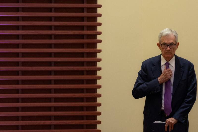Jerome Powell en la universidad de Stanford, California.