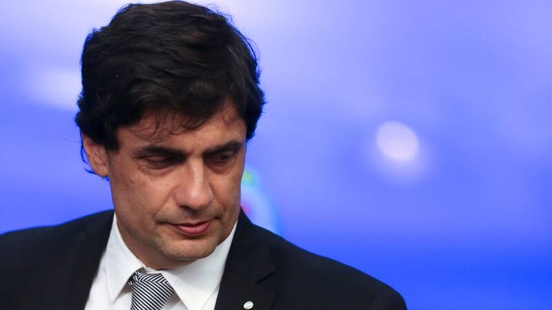 Newly appointed Argentina's Economy Minister Hernan Lacunza attends a news conference at the Casa Rosada Presidential Palace in Buenos Aires, Argentina August 20, 2019. REUTERS/Agustin Marcarian