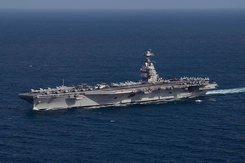 USS Gerald R. Ford: la vanguardia del poder naval estadounidense en una era de crecientes tensiones. Fuente: Wikimedia.