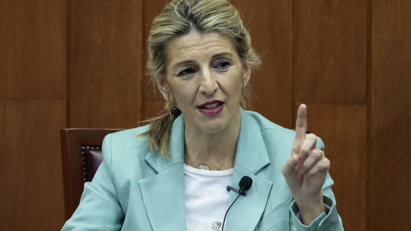 Para Yolanda Díaz el futuro de Europa se juega en el debate de la UE sobre plataformas digitales.