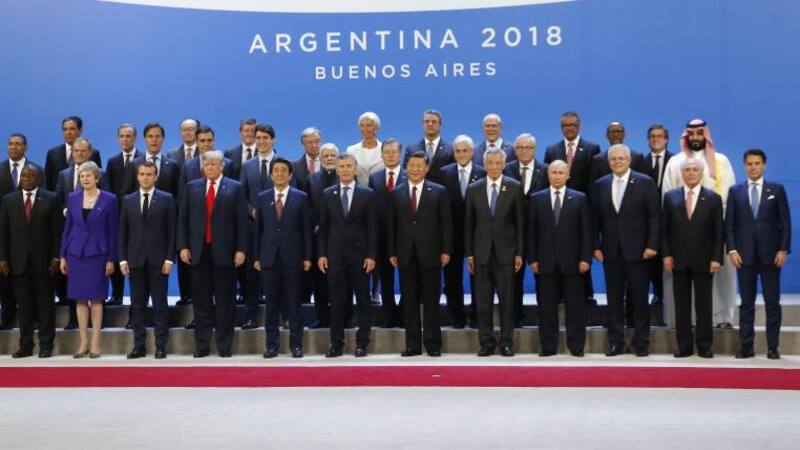 Macri en la foto oficial junto al resto de los líderes que participaron de la cumbre del G20 en Buenos Aires