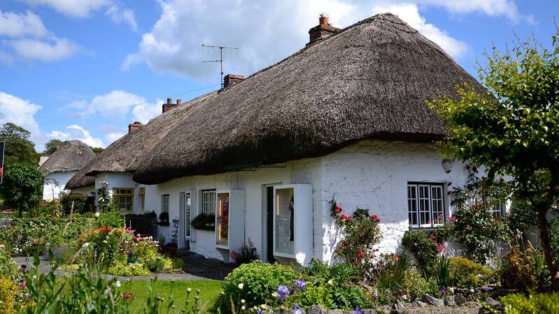 Casas en Irlanda. Fuente: Pixabay.