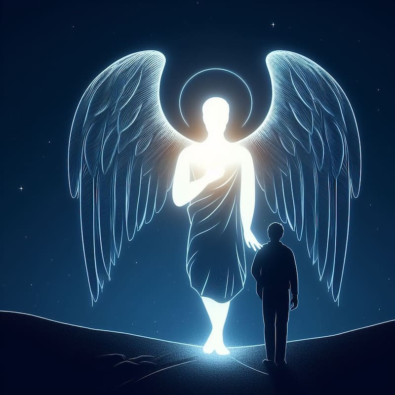 Ángel de la guarda. Fuente: Bing AI.