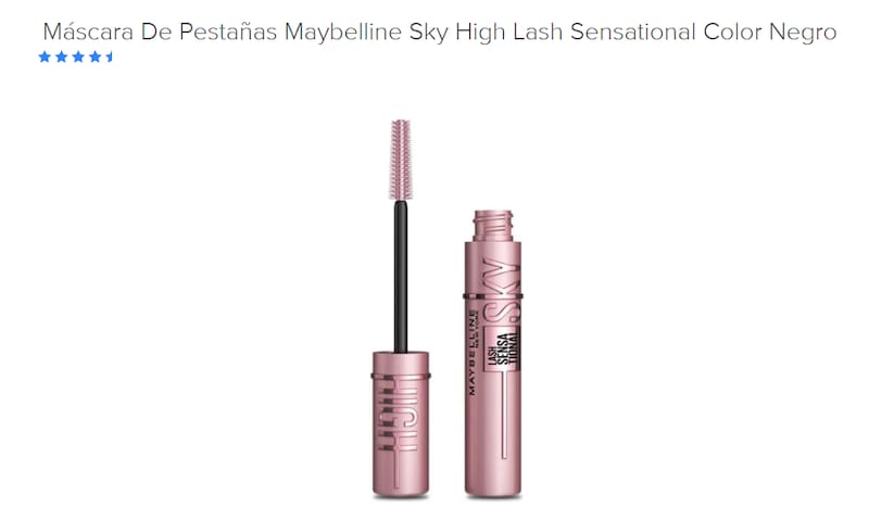 El rímel Maybelline Sky High Lash Sensational es muy fácil de aplicar, incluso para principiantes. Foto: mercadolibre.com.mx