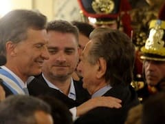 Macri despidió los restos de su padre y se retiró del cementerio "Jardín de Paz"