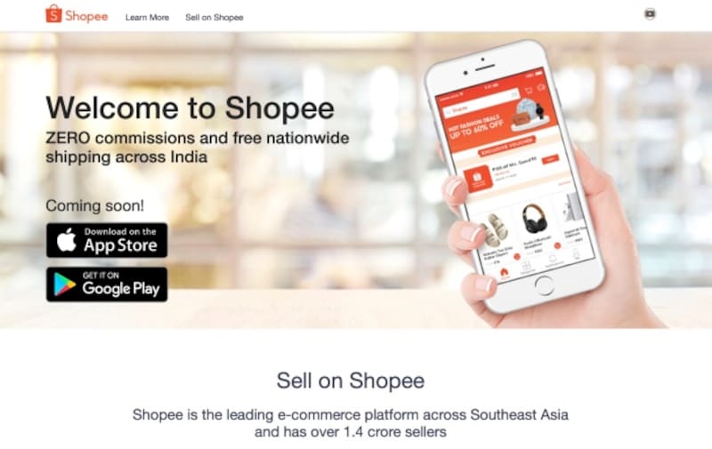 Plataforma de e-commerce Shopee.