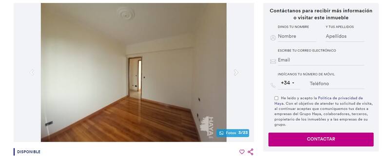 Viviendas CaixaBank: este lindo piso es uno de los tantos que ofrece el banco en excelentes condiciones. (Foto: www.haya.es).