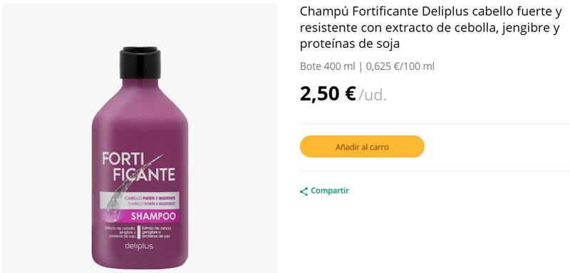 El champú anticaída que arrasa en las estanterías de Mercadona (Foto: captura mercadona compras)