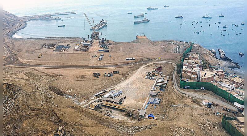 Obras en el puerto de Chancay.