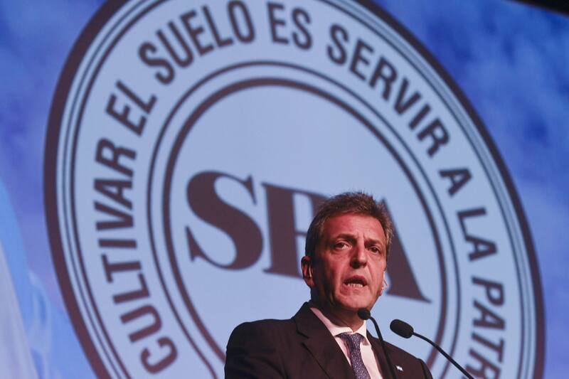 La última semana de la exposición Rural, el ministro y precandidato Massa participó de un almuerzo