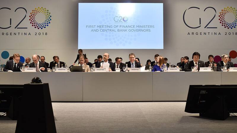 Sturzenegger y Dujovne, en la reunión ministerial del G20 en Buenos Aires