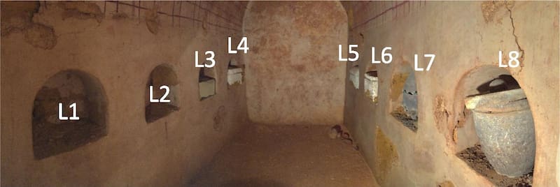 El vino fue hallado en esta tumba del mausoleo romano de Carmona, en el sur de España, cuya antigüedad es de unos 2000 años. (Foto: www.sciencedirect.com).