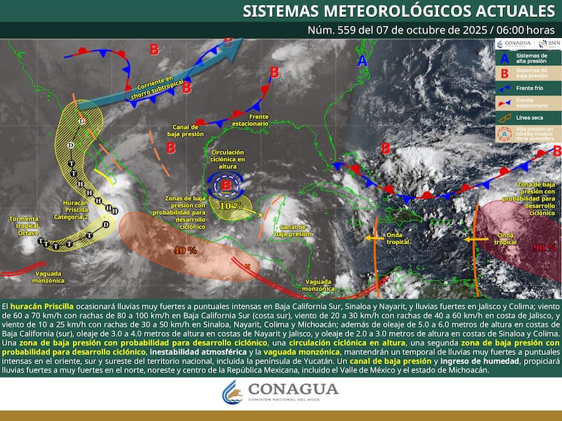El pronóstico del tiempo para este martes 7 de octubre. (Foto: Archivo).