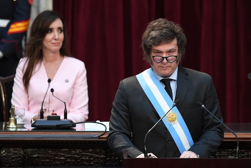 El Presidente durante la Apertura de Sesiones Ordinarias del Congreso Nacional.