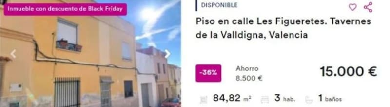 CaixaBank ha puesto a la venta esta propiedad en Valencia (Fuente: La Haya).