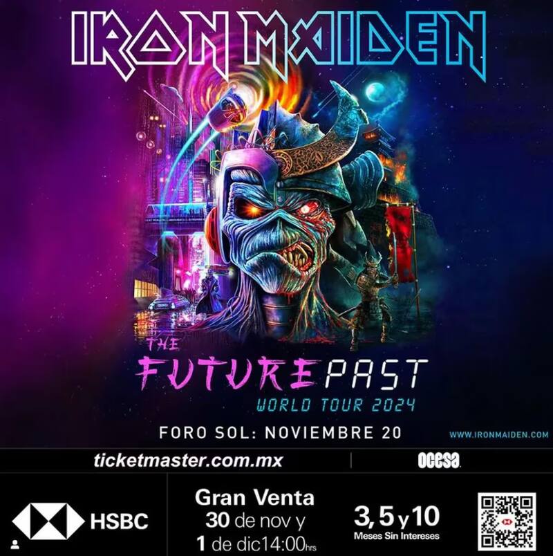 En noviembre Iron Maiden vuelve a tocar en México.
