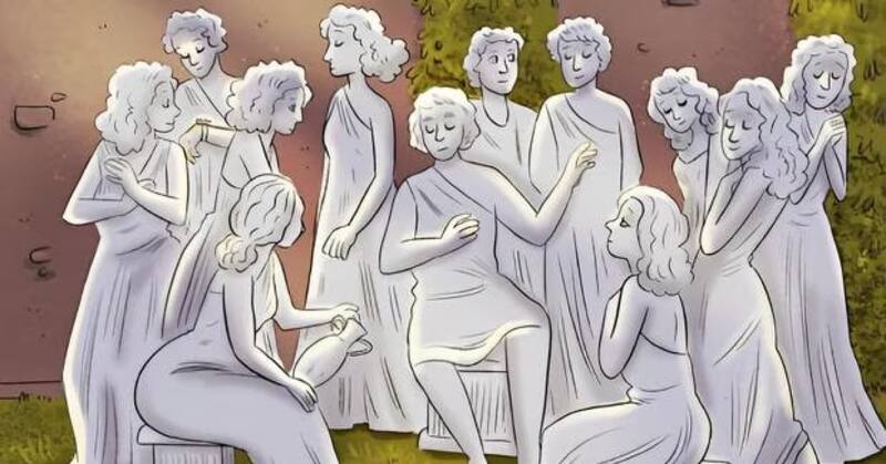 El reto viral consiste en encontrar a la persona entre las estatuas.