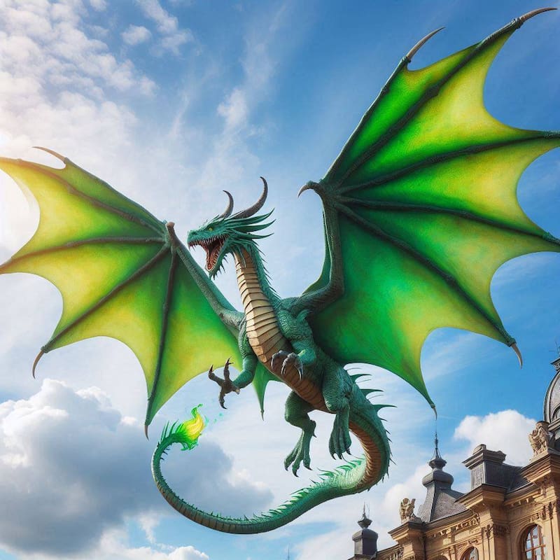 El poder del Dragón de madera. Fuente: Bing AI.