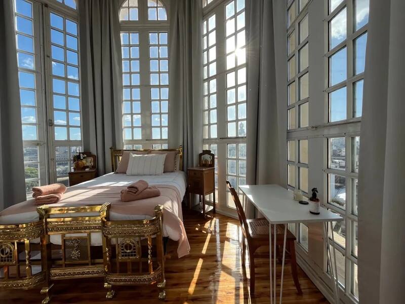 El dormitorio en la cúpula, la joya del triplex