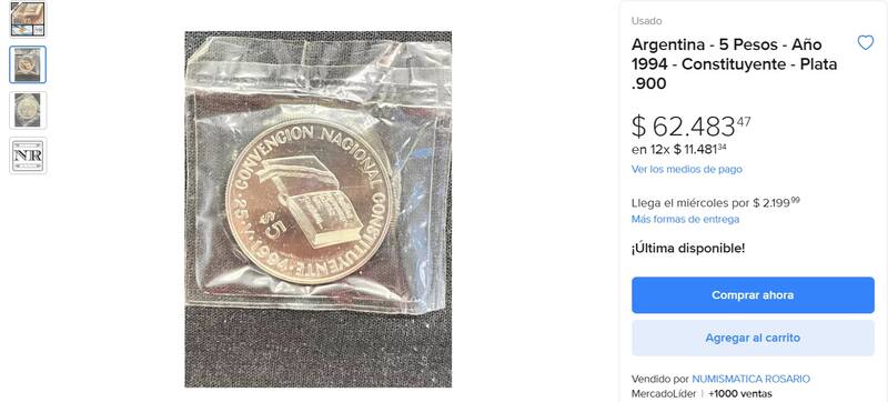 En el reservo pueden verse diferentes leyendas (Fuente: Mercado Libre)