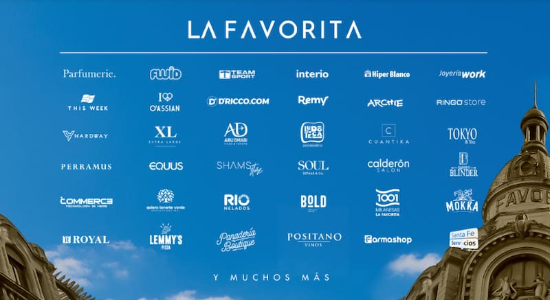 La lista de las marcas confirmadas para el shopping que se instalará en "La Nueva Favorita" en Rosario.