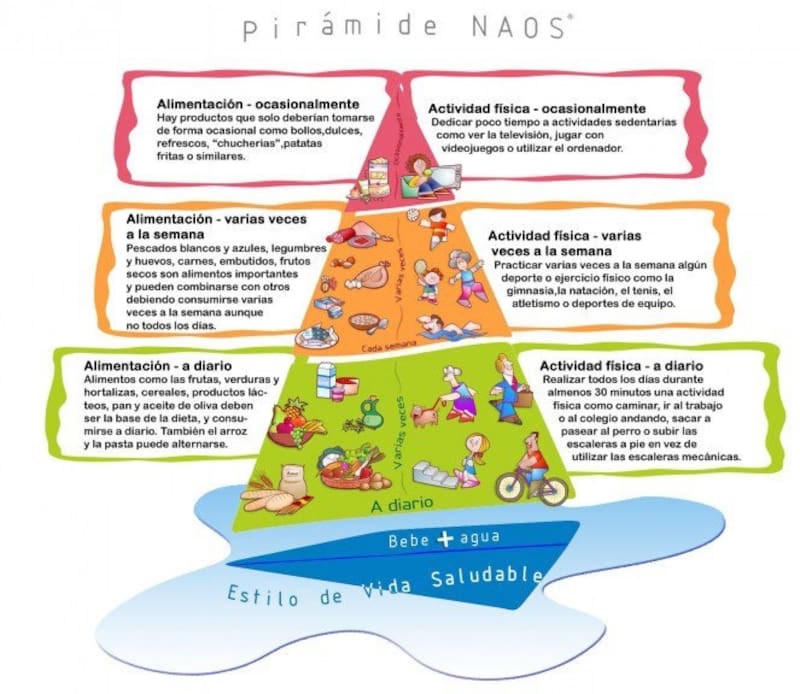Fuente: Estrategia NAOS. Agencia Española de Consumo, Seguridad Alimentaria y Nutrición. Ministerio de Sanidad, Servicios Sociales e Igualdad.