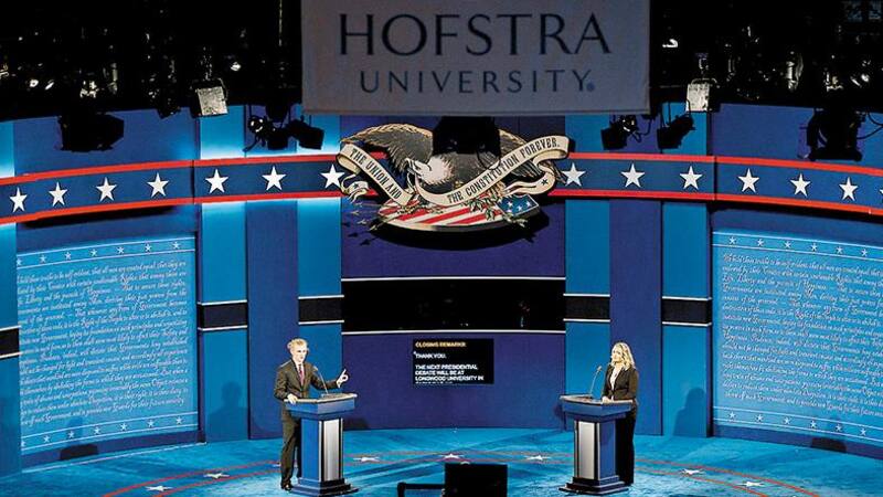 Los preparativos para el primer debate presidencial entre Clinton y Trump