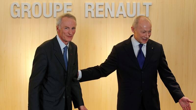 Jean-Dominique Senard, nuevo presidente de Renault, y Thierry Bollore, flamante CEO de la automotriz francesa