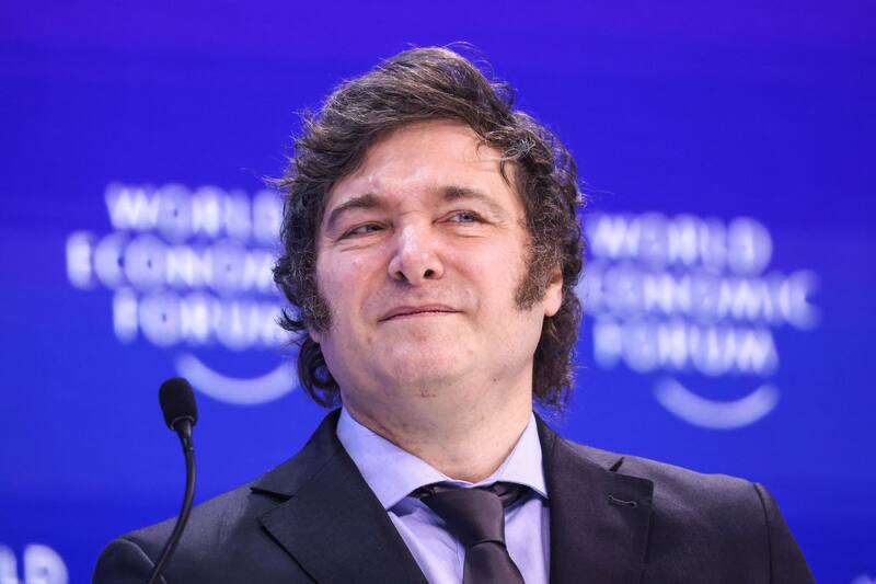 El presidente Javier Milei en el Foro de Davos que se hizo semanas atrás