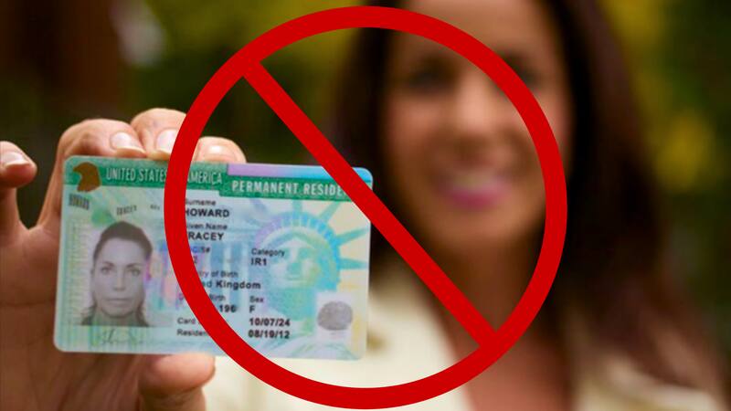 La Green Card no es vitalicia y el Gobierno estadounidense puede darse de baja. Fuente: Archivo.
