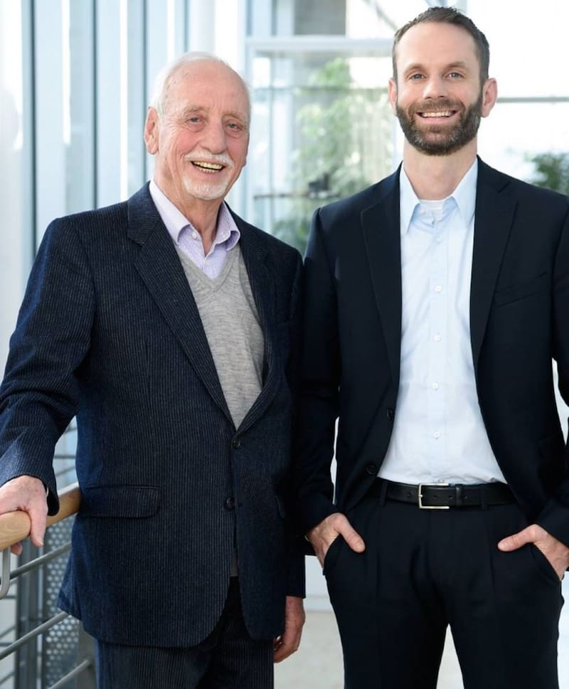 Volker y Per Ledermann. El hijo reemplazó al padre al frente de la compañía.