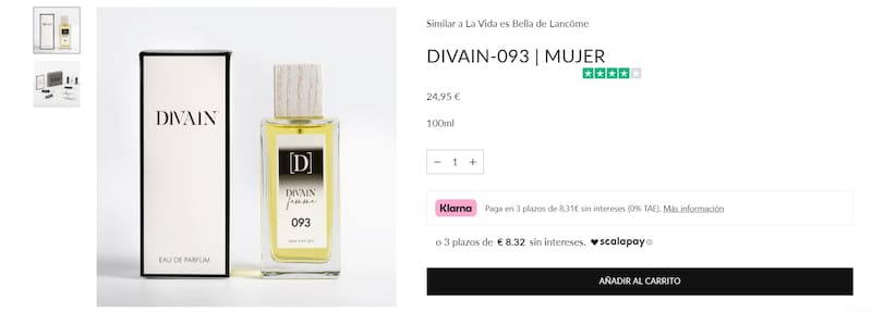 Este artículo de Divain es uno de los que mejor repercusión tuvo entre las compradoras. (Foto: divainparfums.es)