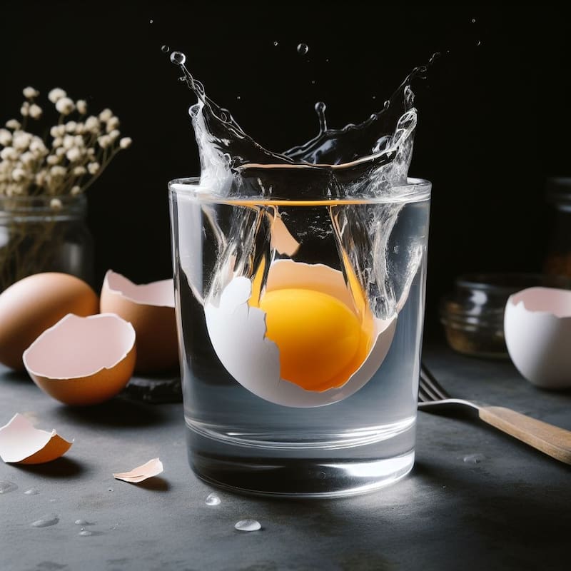 Rituales del huevo en el agua. Fuente: Bing AI.