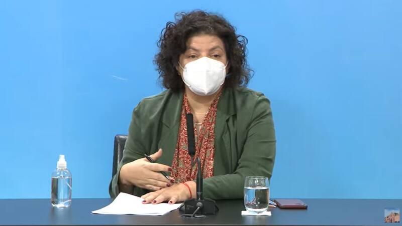 La ministra de Salud, Carla Vizzotti