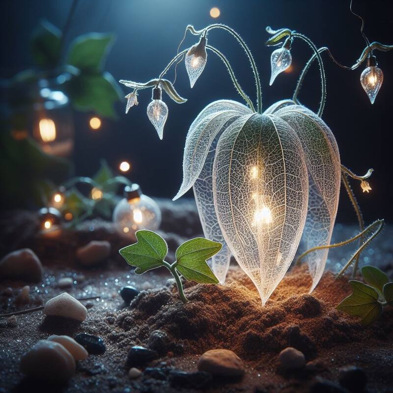 Ilustración de una de las plantas más raras del planeta. Fuente: Bing AI.