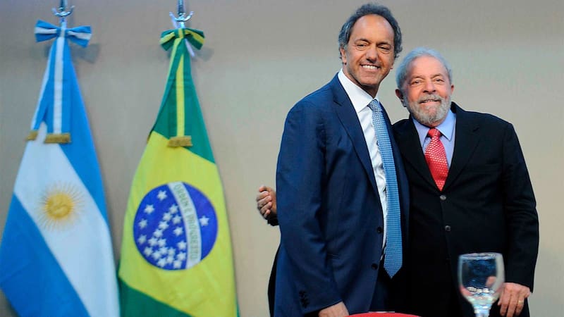 Scioli junto al presidente de Brasil Lula Da Silva