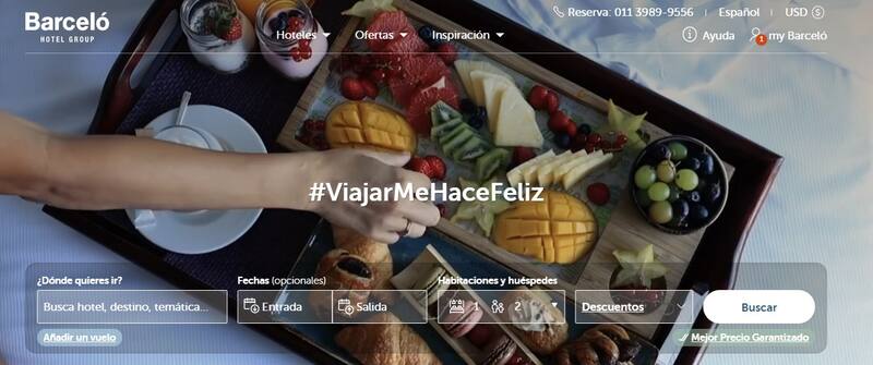 Captura de la web para hacer reservas. (Foto: Hotel Barceló Isla Canela)