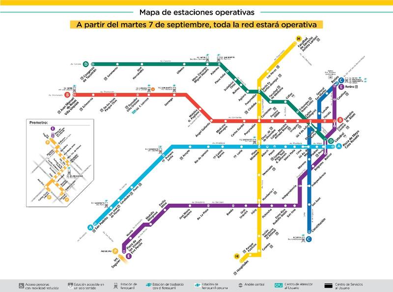 Mapa del subterráneo.