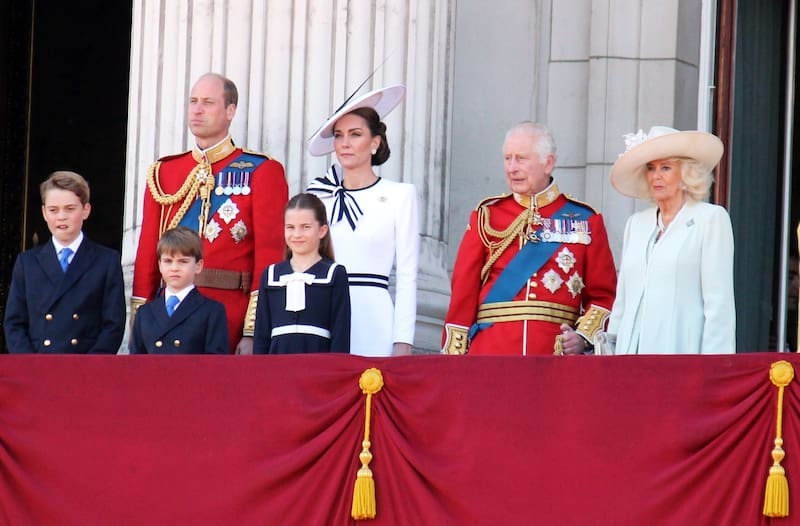 Familia real británica. Fuente: Archivo.