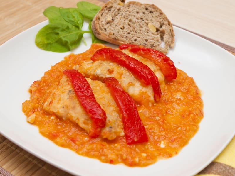 Bacalao a la riojana, uno de los platos que se pueden comer en Santo Domingo de la Calzada (Fuente: Shutterstock)