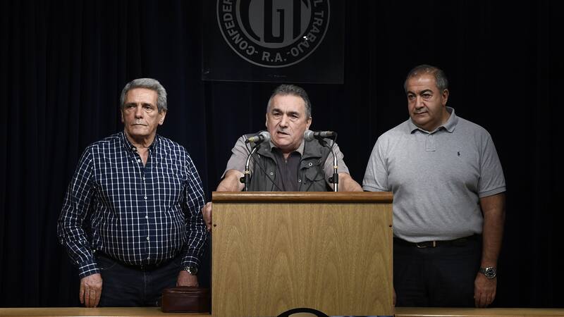 Conferencia de prensa del triunvirato integrado por Schmid, Daer y Acuña. Foto: Analía Garelli