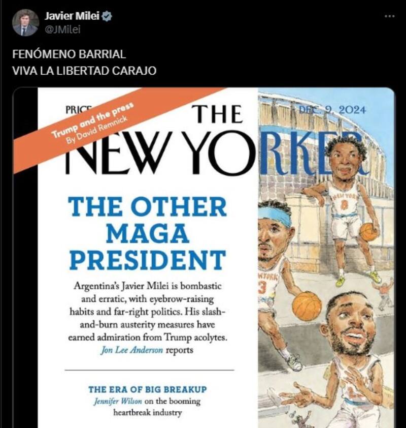 Tapa del artículo que escribió Jon Lee Anderson para The New Yorker