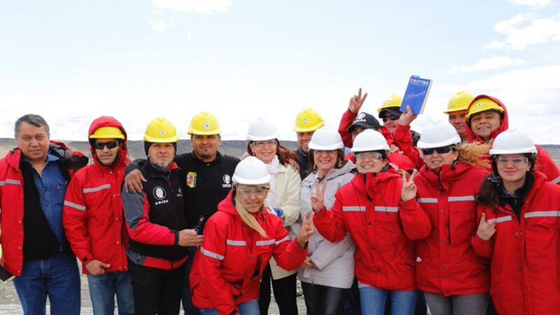 Cristina Fernández de Kirchner visitó las obras de las represas en Santa Cruz en 2020