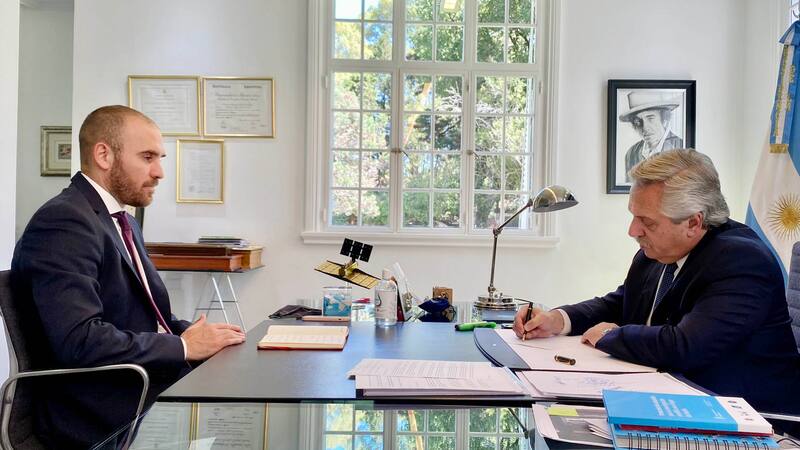 En Olivos, Martín Guzmán y Alberto Fernández repasaron la estrategia para negociar con el FMI.