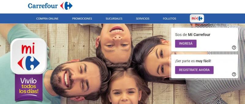 Sitio de Mi Carrefour, la tienda online de la compañía. (Captura)